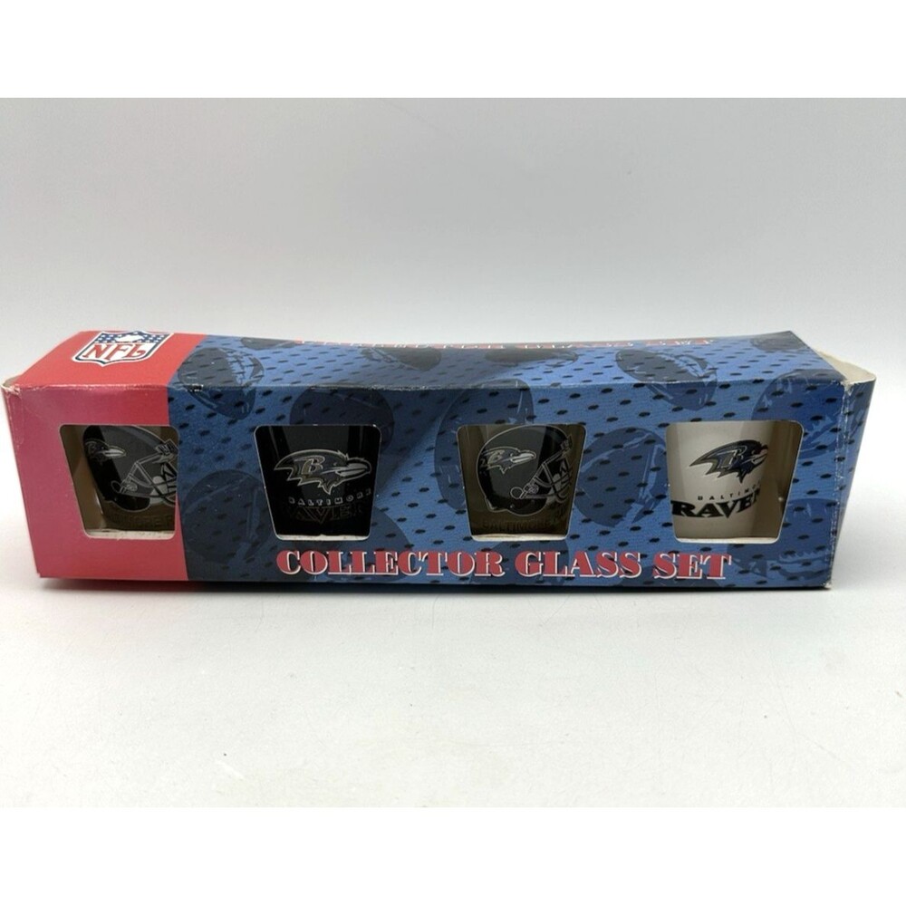 NFL Baltimore Ravens 4 Pk 2oz. Shot Glass Collector Set HUNTER IN BOX
